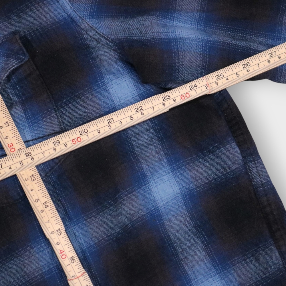 Cody James Men Button Up Shirt XLarge Blue Plaid Flannel Western Pearl Snap - Picture 7 of 14